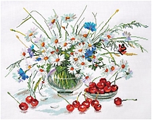 Ромашки и черешня