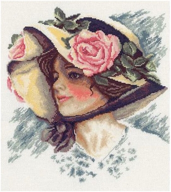 Девушка в шляпе с розой