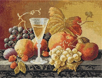 Натюрморт с вином и фруктами