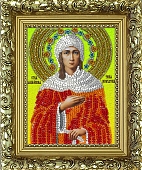 Набор для вышивания бисером (с рамкой) 'ВЫШИВАЕМ БИСЕРОМ'  арт.R7 Св.Ксения Петербургская 9,5х12,5см
