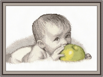 Малыш с яблоком